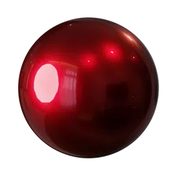 High-gloss red car paint PBR material preview for Blender 3D and compatible software.