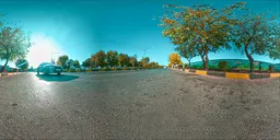 Roadside Carpark Sun Flare