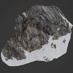 Rocky Cliff on Mountain Photoscan