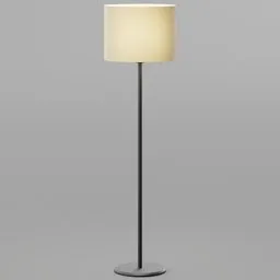 3D-rendered elegant floor lamp with sleek design, ideal for interior visualizations in Blender.