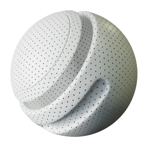 Perfored white plastic