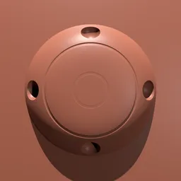 3D Turret Detail Brush for sculpting precise geometric hard surfaces in Blender 3D models