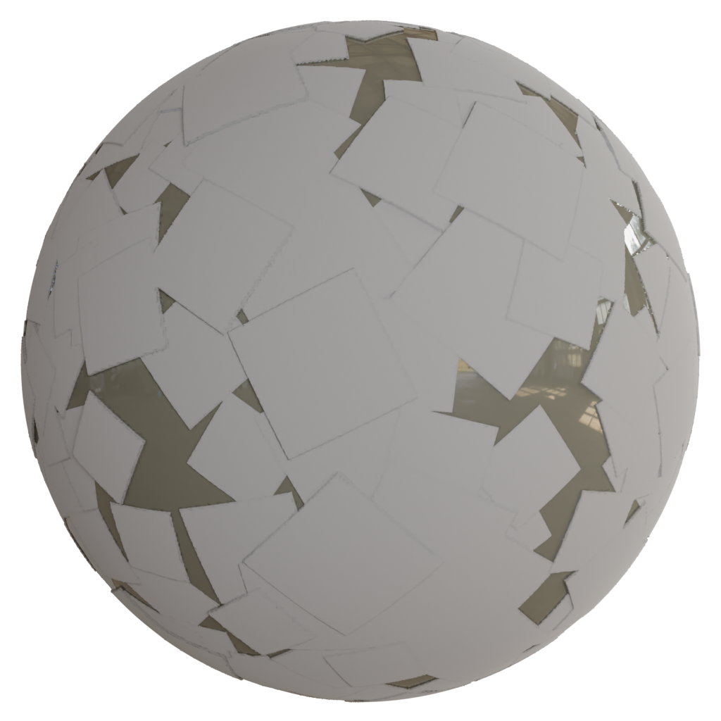 Papers scatered on wet shiny floor tile FREE 3D floor materials