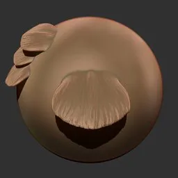 3D sculpting brush imprint for creating detailed dragon and reptile skin textures in Blender models