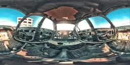 Burnt Vehicle Interior Industrial Area