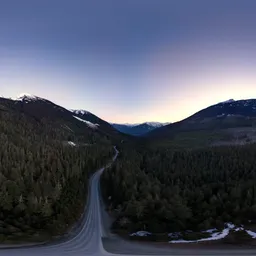 Road in Mountain Valley Twilight
