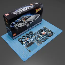 Lego pieces - Delorean car pieces