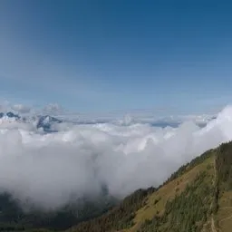 Over Clouds Mountain Landscape HDR