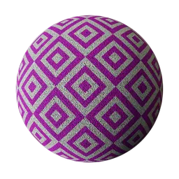 Magenta Geometric Tufted Carpet