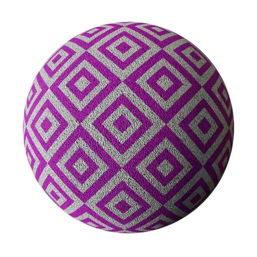 Magenta Geometric Tufted Carpet