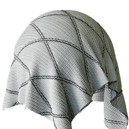 Diamond Quilted Knit Fabric B&W