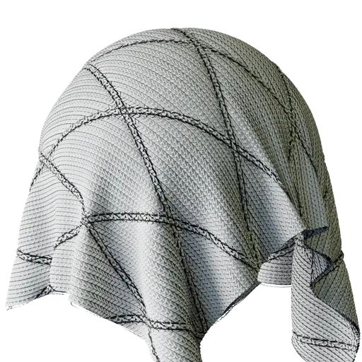 Diamond Quilted Knit Fabric B&W