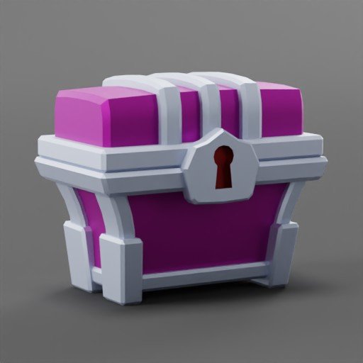 Lowpol Cartoon Chest | 3D Commode models | BlenderKit