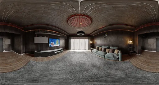 Warm Wood Living Room