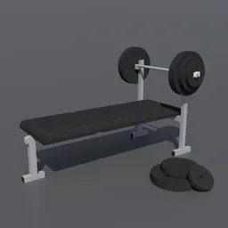 Low Poly Weight Bench