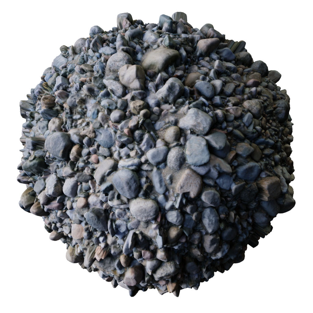 BlenderKit Download the FREE Pebbles Small Stone Rocks Shore PBR Scan