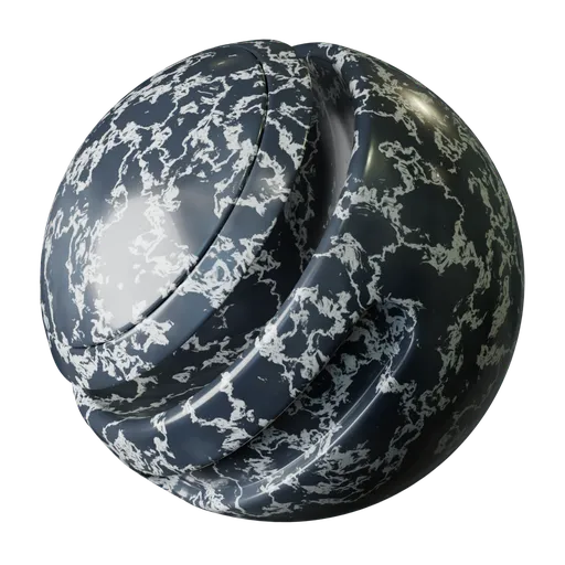 Storm Marble with Copper Veins