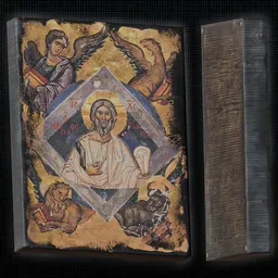 Christ Enthroned Antique Icon