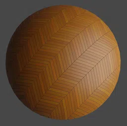 Golden-yellow tileable herringbone wood floor texture for PBR shading in 3D modeling, suitable for semi-realistic Blender projects.
