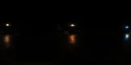 Small City Street Night After Rain