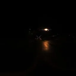 Small City Street Night After Rain