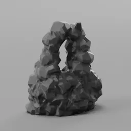Stylized cliff sculpture