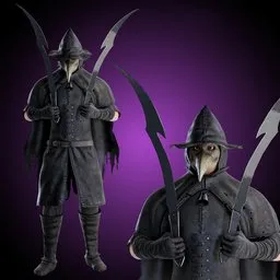 Medieval assassin Rigged Game Ready
