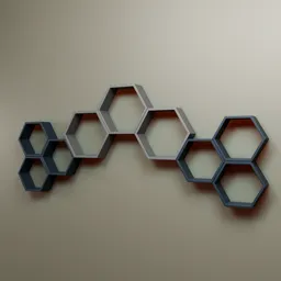 Wall Mounted Simple Hexagonal Shelf