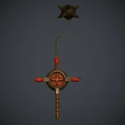 Game-Ready Blood Cross Flail