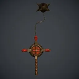 Game-Ready Blood Cross Flail
