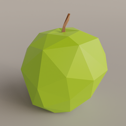 Low Poly Green Apple