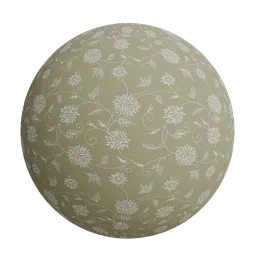 Delicate floral wallpaper