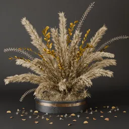 SJ-rustic dried pampas display