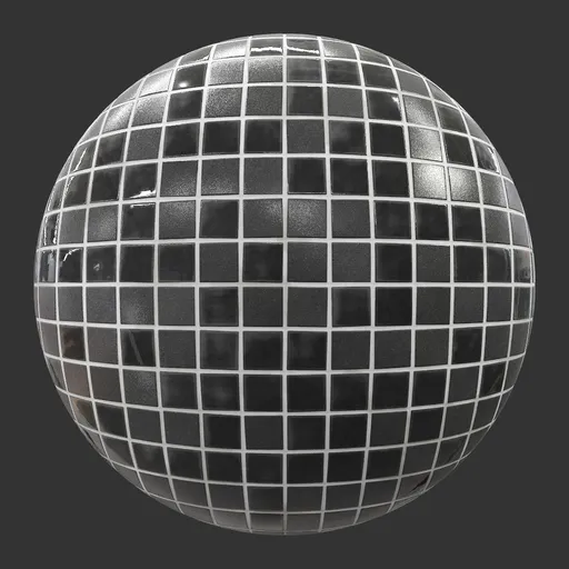 Black check tiles
