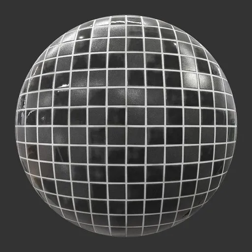 Black check tiles