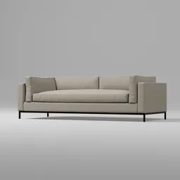"Grammercy Modern Linen Sofa: A detailed 3D model of a modern sofa with two color variations. Perfect for Blender 3D enthusiasts looking to enhance their visualizations. This high-quality model captures the essence of contemporary design and brings versatility to any digital project."