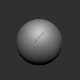 3D sculpting brush effect for stitched tear on fabric, compatible with Blender, enhances model detail.
