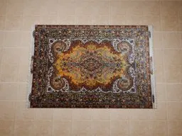 Detailed 3D Persian Carpet model with intricate patterns and textures optimized for Blender rendering.