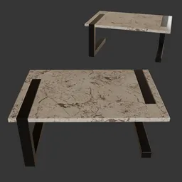 Cantilever marble table