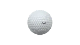 Highly detailed quad-mesh 3D golf ball for realistic CG visualization.