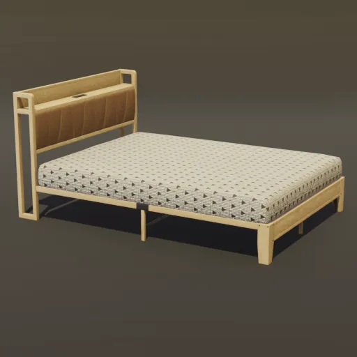 King Size Modern Bed With Plug