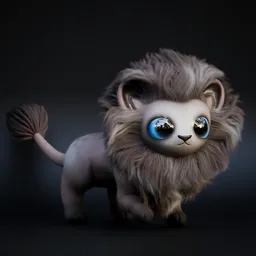 Frostwhisk Lion Creature (Rigged)