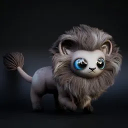 Frostwhisk Lion Creature (Rigged)