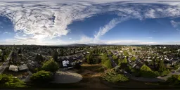 City Sunny Cloudy Day