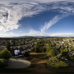 City Sunny Cloudy Day