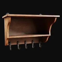 Hanging Shelf with Hooks