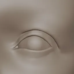 3D sculpting tool for creating realistic female eyes in Blender, ideal for face modeling and character design.