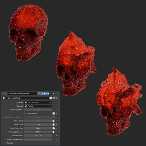 Disperse points from Mesh GN