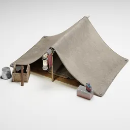 Old Makeshift Camping Tent