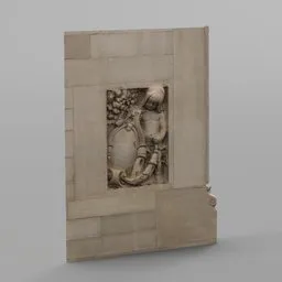 historic 3D scanned wall sculpture